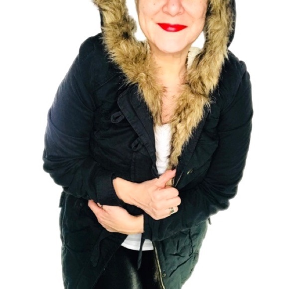 NWOT Navy faux Sherpa lined Jacket - Picture 3 of 5